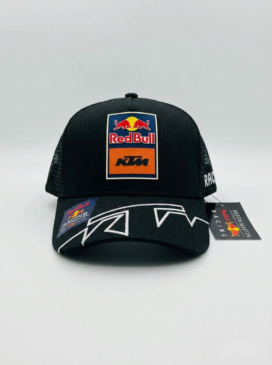 Red Bull KTM Racing Trucker Cap – Black Adjustable Snapback