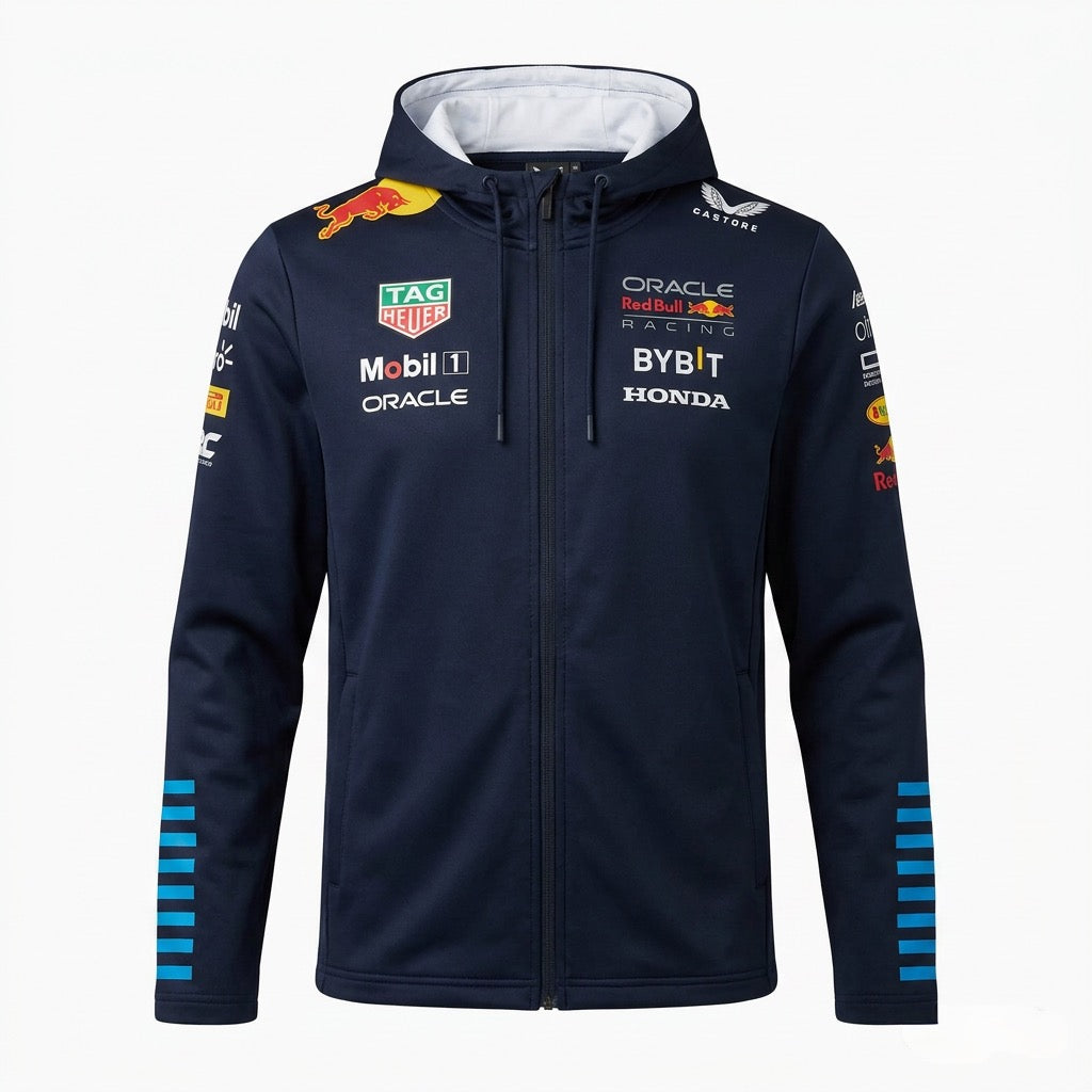 Oracle Red Bull Racing Team Zip-Up Hoodie Jacket – Navy